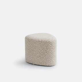 Driehoekige poef in badstof, luipaardprint, JUJOA