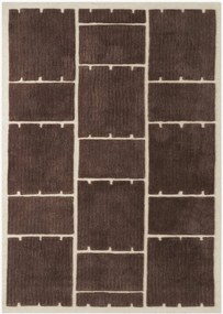 Handgeweven wollen laagpolig vloerkleed Fermo