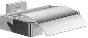 Villeroy & Boch Elements - Striking Toiletrolhouder met deksel - 131 x 115 x 45 mm - chroom TVA15201300061
