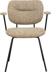 Moderne Eetkamerstoel Met Armleuningen Beige
