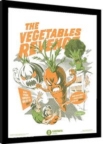 Ingelijste poster Ilustrata - Eat Your Vegetables