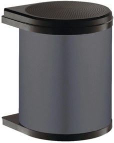 Hailo Mono afvalemmer donkergrijs/zwart