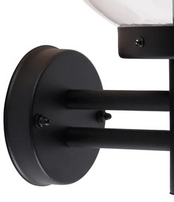 Buiten wandlamp zwart met helder glas incl. bewegingsmelder - Sfera Modern E27 IP44 Buitenverlichting rond