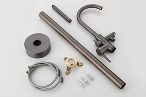 Saniclear Iron vrijstaande badkraan verouderd ijzer - gunmetal