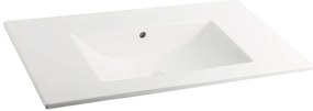 Muebles Raya badmeubel ribbelfront 100cm macchiato met witte wastafel zonder kraangat