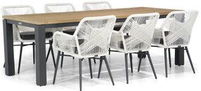 Tuinset 6 personen 230 cm Rope Wit Lifestyle Garden Furniture Advance/Veneto