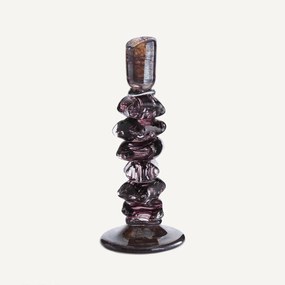 Handgeblazen glazen kandelaar, H29,5 cm, Qimera