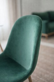 Set van 4 Teok Fluwelen Stoelen