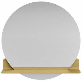 Mondiaz Spot spiegel rond Ø80cm met planchet oro