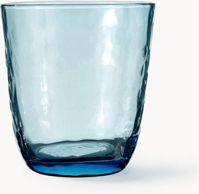 Mondgeblazen waterglazen Hammered, 4-delig