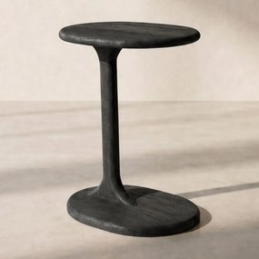 By-Boo Fenix Bank Bijzettafel Zwart Hout - 40 X 30cm.