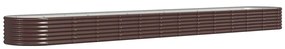 vidaXL Plantenbak 512x80x36 cm gepoedercoat staal bruin