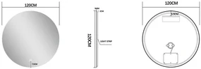 Saniclear Circle ronde spiegel met LED verlichting 120cm incl. spiegelverwarming