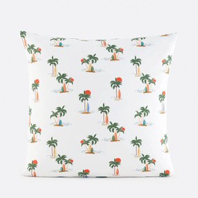 Kussensloop voor kinderen in 50% gerecycled katoen, palmboomprint, TAPAHI