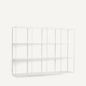 Wandboekenkast in staal, hoogte 100,6 cm, PARALLEL