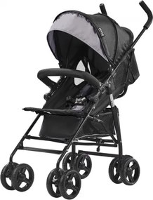 VEVOR lichtgewicht kinderwagen, compact, eenvoudig opvouwbaar, met verstelbare rugleuning, luifel, frame van koolstofstaal, grote opbergmand, bekerhouder, reisbuggy met paraplu, lichtgrijs/zwart