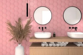 Navale Kolore wandtegel hexagon 15x17cm roze