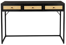Japandi Kaptafel Met Rotan Lades - 120 X 40cm.