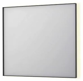 INK SP32 spiegel - 90x4x80cm rechthoek in stalen kader incl indir LED - verwarming - color changing - dimbaar en schakelaar - geborsteld metal black 8410055