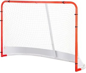 VEVOR Hockeydoel Streethockeynet, Streethockeydoel Hockeynet, 183 x 64 x 122 cm Hockeytrainingsdoelenset, Officieel professioneel indoor/outdoor hockeydoel van stalen buizen met net, wit/rood, training