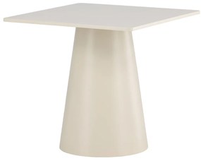 Vierkante Eettafel Met Ronde Voet Beige - 80 X 80cm.