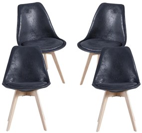 Pak 4 Synk Vintage Stoelen