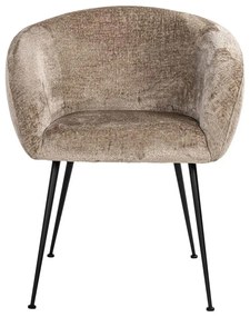 Richmond Interiors Ruby Eetkamerstoel Ronde Rugleuning Taupe Chenille