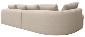 Beige Bank Met Ronde Lounge Links