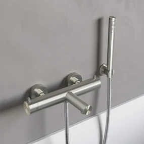 Hotbath Archie thermostatische vrijstaande badmengkraan RVS