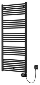 Plieger Elba Electrical elektrische designradiator - 1462X500mm - met thermostaat - 700w - mat zwart 1550009