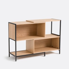 Eiken fineer modulaire en uittrekbare consoletafel Volga