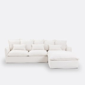 Hoes voor hoekbank in dik linnen, Odna