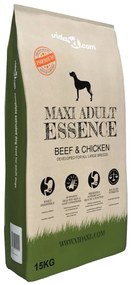 vidaXL Premium hondenvoer droog Maxi Adult Essence Beef & Chicken 15kg