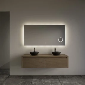 Gliss Design Ares badmeubel 140cm 2 lades ash gray zonder waskom
