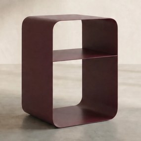 Stalen Bijzettafel Paars - 38 X 33cm.