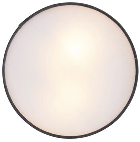 Moderne plafondlamp grijs 30 cm met gouden binnenkant - Drum