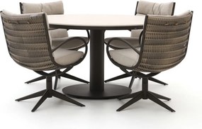 Diningset Apple Bee | 4 personen | Tuinset sintered stone | 5-delig | Kees Smit Tuinmeubelen
