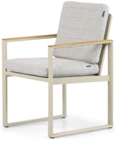 Tuinstoel Aluminium/Teak Taupe-naturel-bruin Lifestyle Garden Furniture Faro