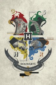 Kunstafdruk Harry Potter - Hogwarts Crest