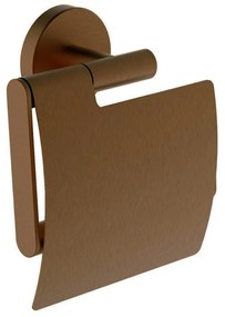 Mueller Hilton toiletrolhouder met klep geborsteld brons