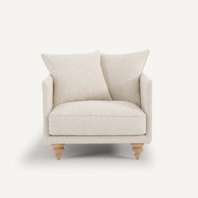 Fauteuil in bouclé stof, Lazare