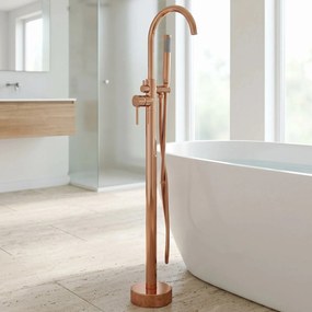 Vloeren  badmengkraan Rea Lungo Copper
