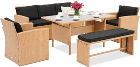 Rotan tuinmeubelen Marseille Garden Point beige