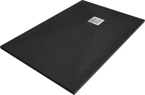 Mexen Stone+ rechthoekige composiet douchebak 100 x 70 cm, zwart - 44707010