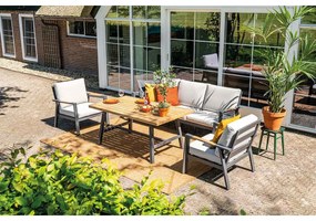 Garden Impressions Lissabon lounge dining set 4-delig stoel-bank - valley sand
