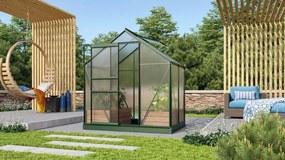 Vitavia Venus serre - 2,5m² - met 4 mm polycarbonaat - Donkergroen