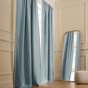 Verduisteringsgordijn van gewassen linnen, verborgen lipjes, Private