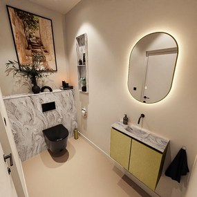 Mondiaz Ture DLux toiletmeubel 60cm oro met wastafel glace midden zonder kraangat