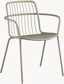 Stapelbare tuinstoelen Alisea met armleuningen, 2-delig