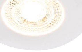 Buitenlamp LED Set van 5 inbouwspots wit 3 staps dimbaar - Ulo Modern IP44 Buitenverlichting rond Lamp